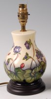 Lot 331 - A modern Moorcroft pottery lamp in the Ashwood...
