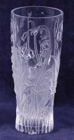 Lot 368 - A Lalique moulded crystal glass vase, the...