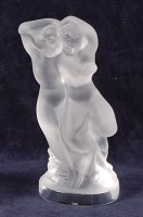 Lot 370 - A Lalique moulded and frosted glass figure...