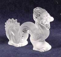 Lot 372 - A Lalique frosted crystal glass model of a...