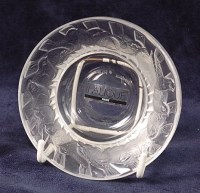 Lot 376 - A Lalique crystal glass circular pintray, the...