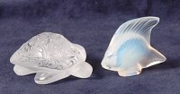 Lot 377 - A Lalique frosted crystal glass model of a...
