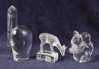 Lot 399 - A contemporary Baccarat clear moulded crystal...