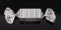 Lot 437 - A novelty silver pill-box and cover in the...