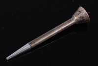 Lot 440 - A sterling silver novelty propelling pencil in...