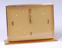 Lot 476 - A 1970s Imhof gilt brass mantel clock, having...