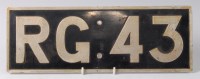 Lot 518 - Bugatti - A 1962 registration plate, removed...