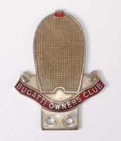 Lot 524 - Bugatti - A relief cast chrome Owners Club...