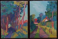 Lot 571 - Vee Wallace - Pair; Wiltshire walk, and...