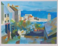 Lot 575 - Richard Tuff (b.1965) - Harbour view,...
