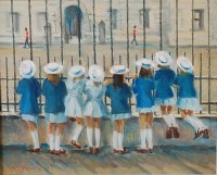 Lot 604 - Suzanne C. Harris (1909-?) - Schoolgirls at...