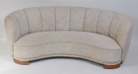 Lot 641 - A 1940s Danish floral cream upholstered...