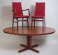 Lot 657 - A 1980s Danish rosewood dining suite by Skovby...