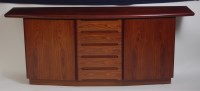 Lot 658 - A 1980s Danish rosewood long sideboard by...