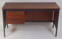 Lot 670 - A 1960s Danish teak and anodised tubular metal...