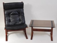 Lot 691 - A Danish formed laminate and black leather...