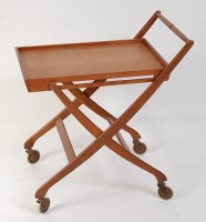 Lot 692 - A 1960s Danish teak folding tea trolley,...