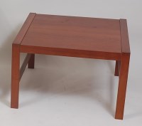 Lot 696 - A 1970s Danish teak square coffee table, the...