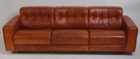 Lot 697 - De Sede - A 1970s DS40 tan leather three...