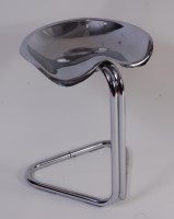 Lot 710 - A 1970s polished steel and tubular chrome low...