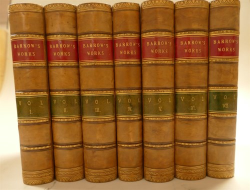Lot 1005 - BARROW, Isaac, Works, London 1830, 7 vols.,...