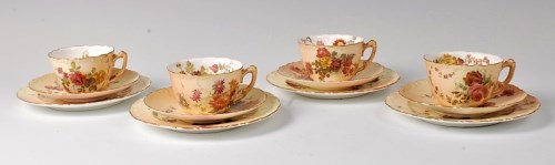 Lot 1034 - A Royal Worcester blush ware set of four...