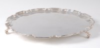 Lot 1070 - A Georgian style silver salver, of good size,...