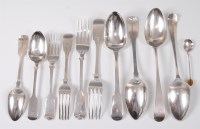 Lot 1084 - A silver harlequin cutlery suite, largely in...