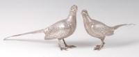 Lot 1095 - A pair of silver pheasants, each...