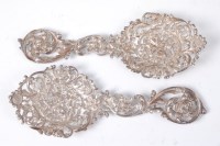 Lot 1101 - A pair of late Victorian cast silver...