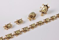Lot 1133 - A suite of turtle jewellery, comprising ring,...