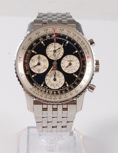 Lot 1143 - A gents steel Breitling Navitimer 1461 limited...