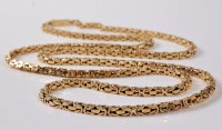 Lot 1158 - A 9ct fancy boxlink style chain, with box...