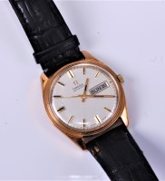 Lot 1193 - A gents 9ct gold Omega Seamaster automatic...