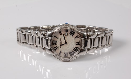Lot 1206 - A lady's Raymond Weil 'Jasmine' diamond set...