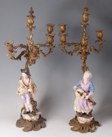 Lot 1248 - A pair of mid-19th century Rococo Revival gilt...