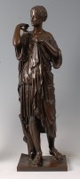 Lot 1255 - Bronze figure of Diana de Gabies in the manner...