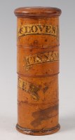 Lot 1270 - A Victorian boxwood spice tower, of...