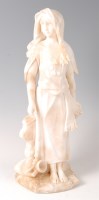Lot 1278 - A Victorian carved alabaster figure 'The Water-...