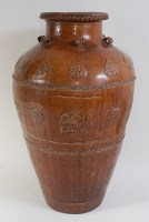 Lot 1285 - A Chinese brown glazed Martaban jar, probably...