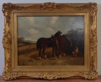Lot 1354 - Thomas Smythe (1825-1906) - Horses resting...