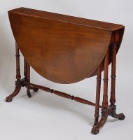 Lot 1449 - A Victorian walnut Sutherland table, the oval...