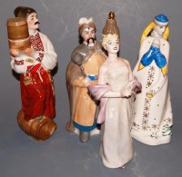 Lot 16 - A Kiev porcelain figural spirit decanter in...