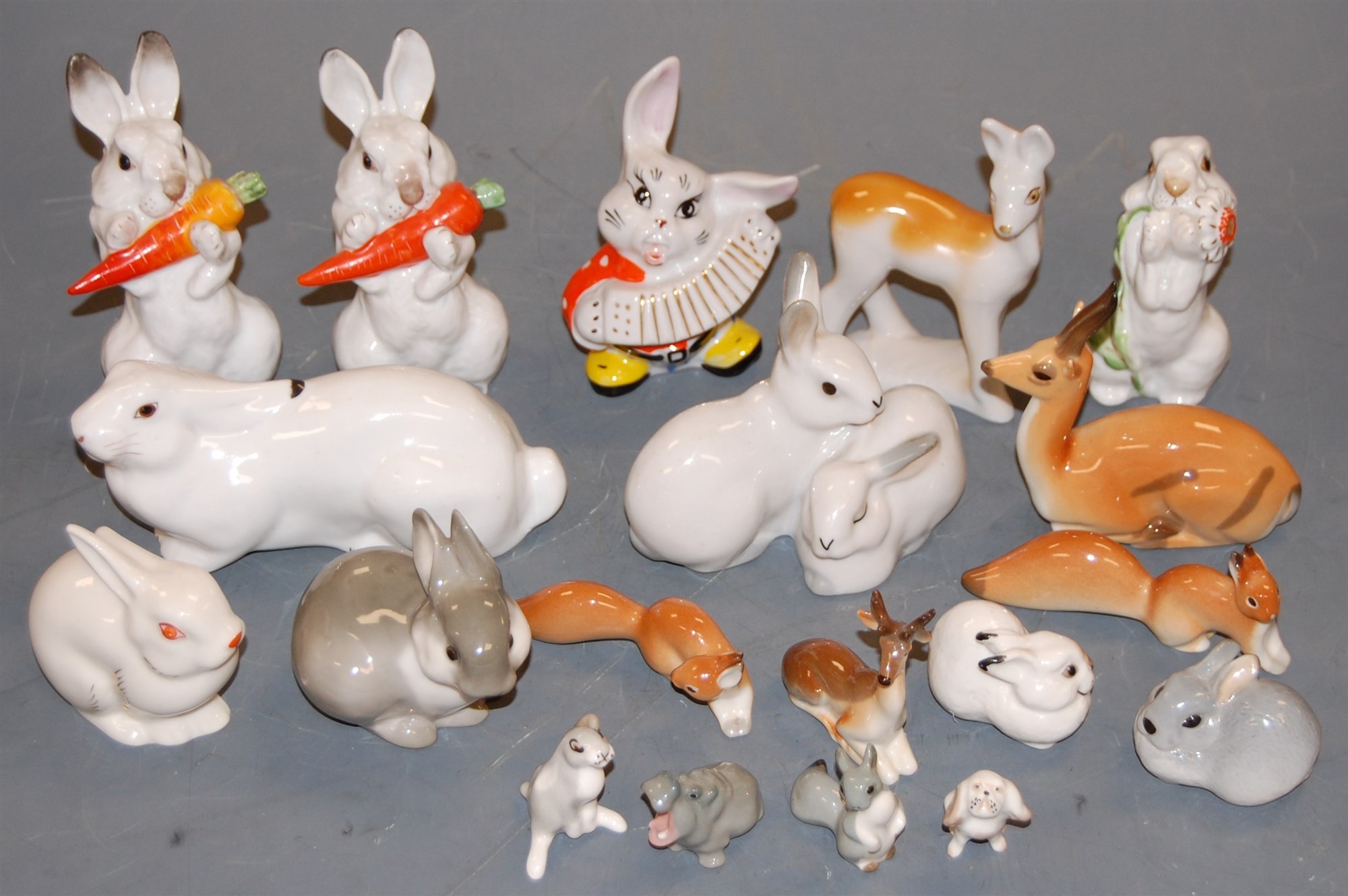 Vintage Russian Lomonosov Rabbit Porcelain Figurine