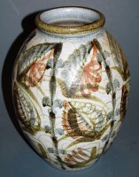Lot 68 - A Denby stoneware vase of ovoid form decorated...
