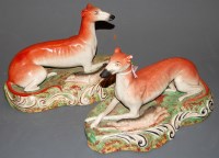 Lot 82 - A pair of 19th century Staffordshire figures...