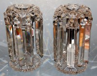 Lot 95 - A pair of 20th century clear glass table...