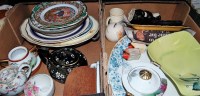 Lot 104 - Two boxes of miscellaneous china to include;...