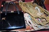 Lot 124 - A lady's leather handbag; together with...