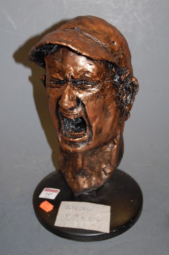 Lot 147 - A bronzed resin portrait bust of Andy Murray,...